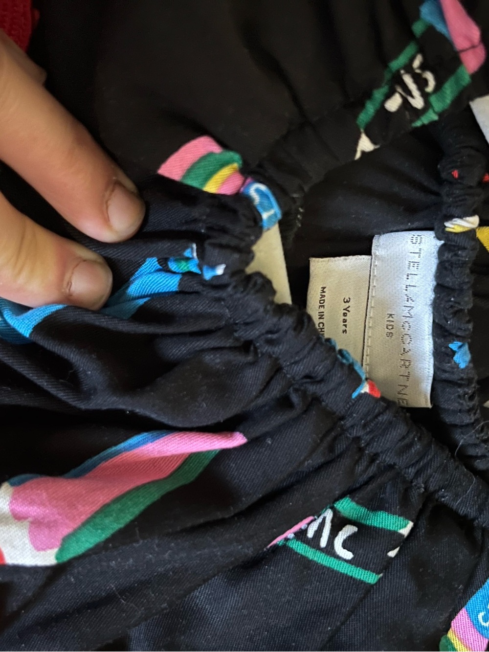 Kids Black Pencil Print Ruffle Dress with Rainbow Party Stella McCartney 3T - Picture 2 of 3